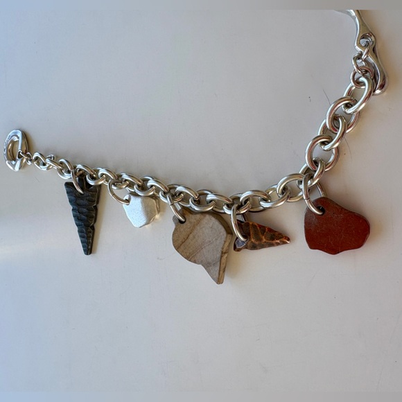 RLM Studio Robert Lee Morris Sterling Silver Toggle Charm Bracelet - Picture 3 of 6